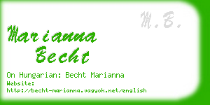 marianna becht business card